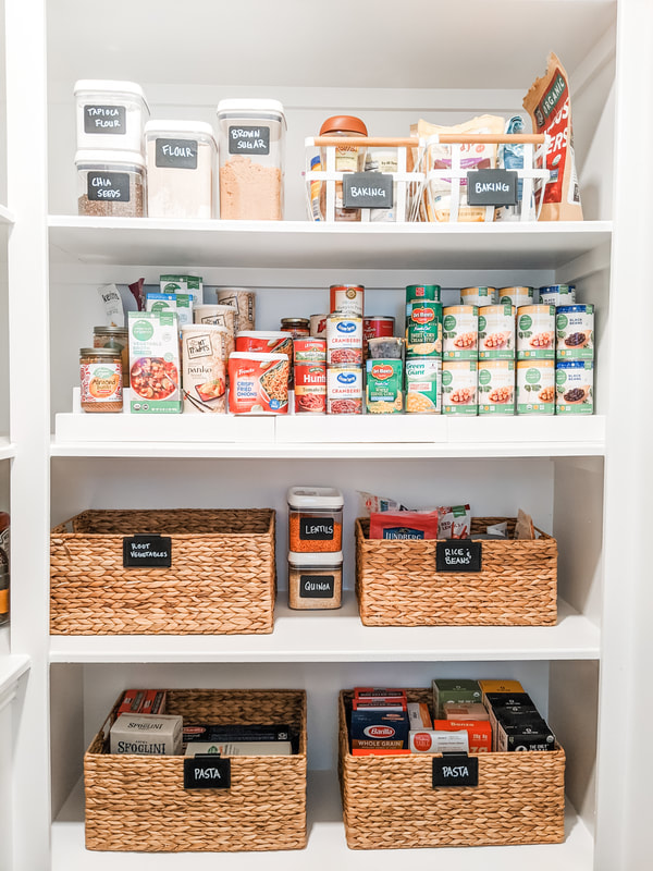organized pantry with baskets in Portsmouth, NH