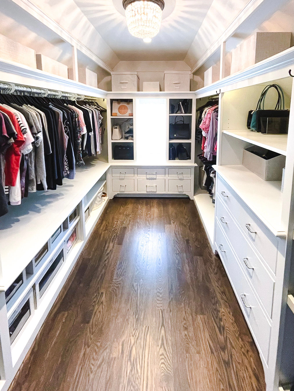 organized walk-in primary closet in raleigh nc